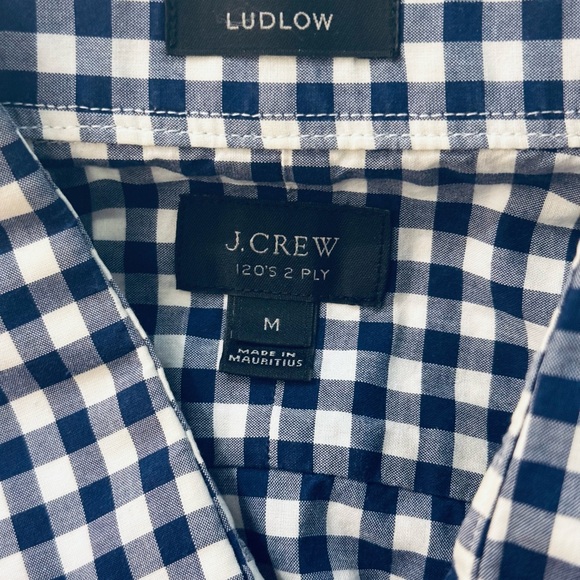 J. Crew Men's Blue Checkered Shirt - Picture 1 of 4